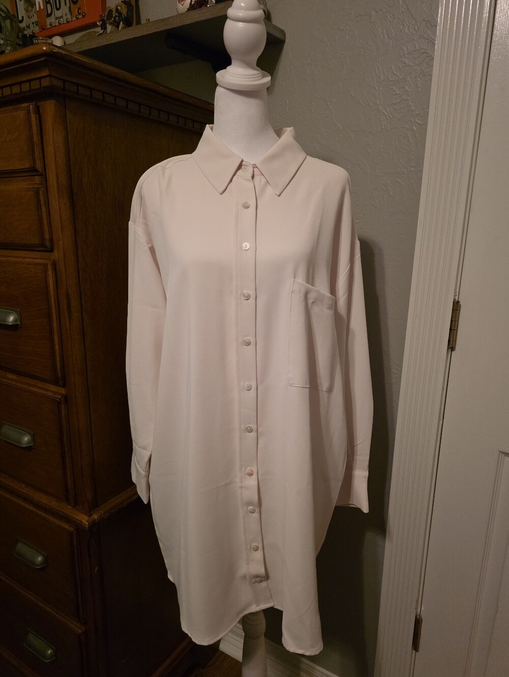Magnolia Boutique Shirt Dress, Cream Color, NWOT, Size Small